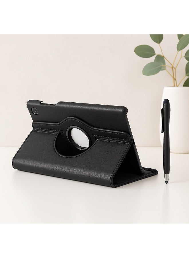 جراب حماية كامل أنيق لتاب سامسونج A9 Plus دوّار 360° يعمل كإستاند بزوايا متعددة لمشاهدة مريحة، مزوّد بقلم تاتش هديه لسهولة الاستخدام - Image 1